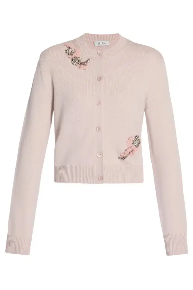Erdem Embellished Long Sleeve Cardigan