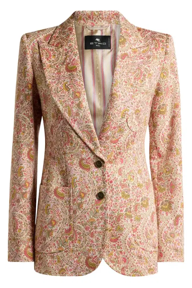 Etro Paisley Print Tailored Blazer