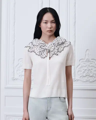 Dior Sweater with Ruffled Collar | Thumbnail 3 Dior Sweater with Ruffled Collar | Thumbnail 3