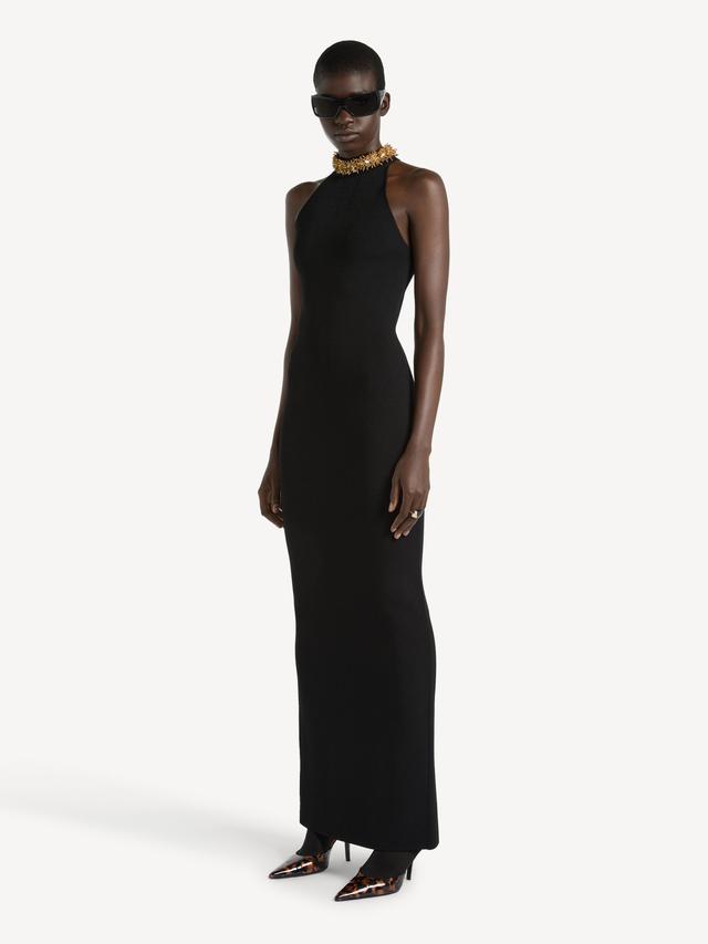 Balmain Long Milano jersey dress with embroidery