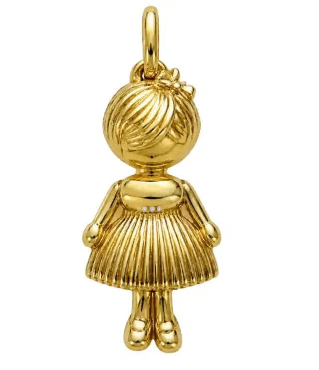 Wish Fine Jewelry Diamond 18K Gold Girl Pendant