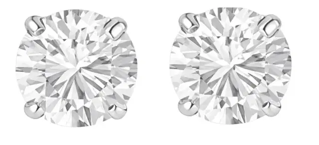 Wish Fine Jewelry GIA 2.59ct Diamond 18K Gold Illusion Stud Earrings