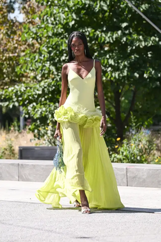 LIME PETAL MAXI DRESS (RUNWAY)