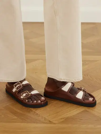 Birkenstock 1774 Arizona Bold Canvas-trimmed Leather Sandals | Thumbnail 2