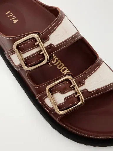 Birkenstock 1774 Arizona Bold Canvas-trimmed Leather Sandals | Thumbnail 5