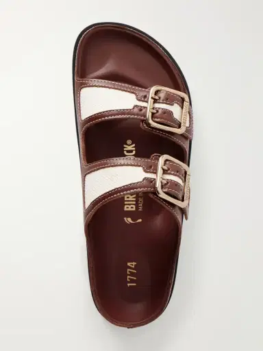 Birkenstock 1774 Arizona Bold Canvas-trimmed Leather Sandals | Thumbnail 6