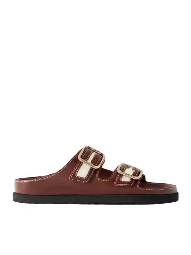 Birkenstock 1774 Arizona Bold Canvas-trimmed Leather Sandals | Thumbnail 1