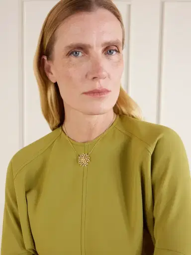 Sydney Evan Desert Flower 14-karat Gold Diamond Necklace | Thumbnail 2