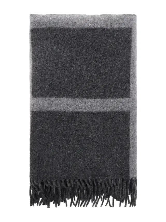 TOTEME Monogram Fringed Brushed-wool Scarf