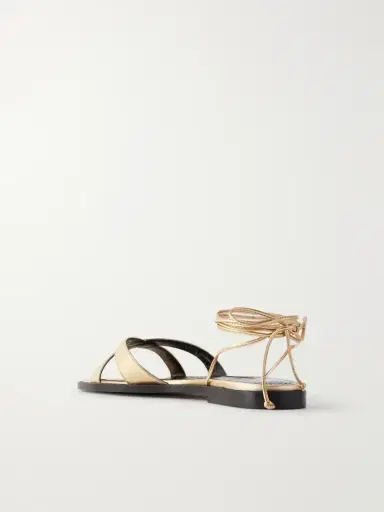 Manolo Blahnik Caleva 10 Metallic Leather Sandals | Thumbnail 3