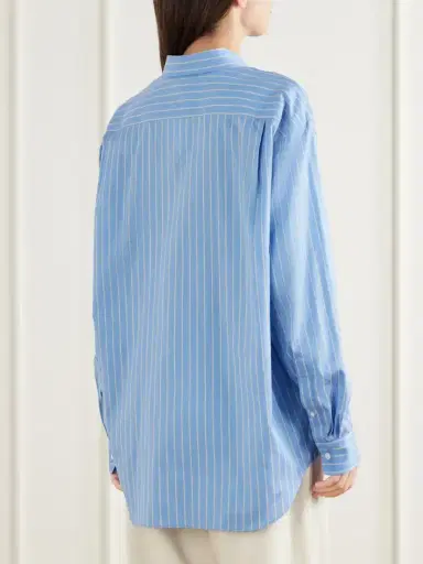 Auralee Striped Cotton And Silk-blend Shirt | Thumbnail 4