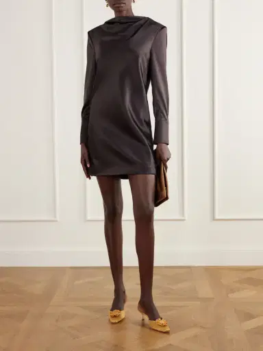 Manolo Blahnik Caulon 50 Velvet-trimmed Satin Pumps | Thumbnail 4
