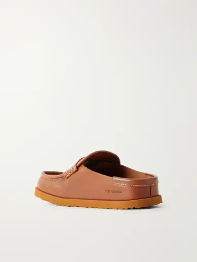 Birkenstock 1774 Naples Wrapped Raffia-trimmed Leather Loafers | Thumbnail 3