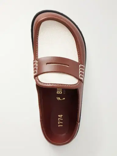 Birkenstock 1774 Naples Wrapped Canvas-trimmed Leather Loafers | Thumbnail 6