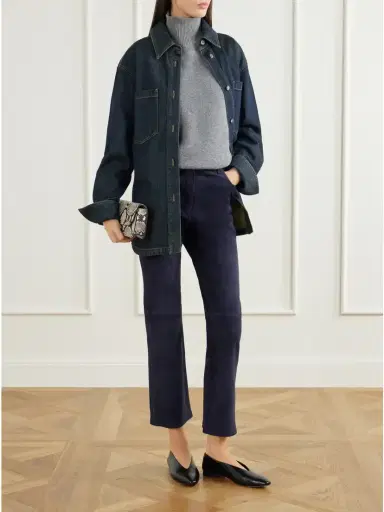 Joseph Duke Suede Flared Pants | Thumbnail 2