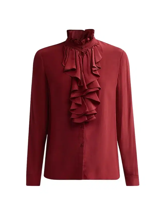 Women's Lily Silk Ruffle Blouse
