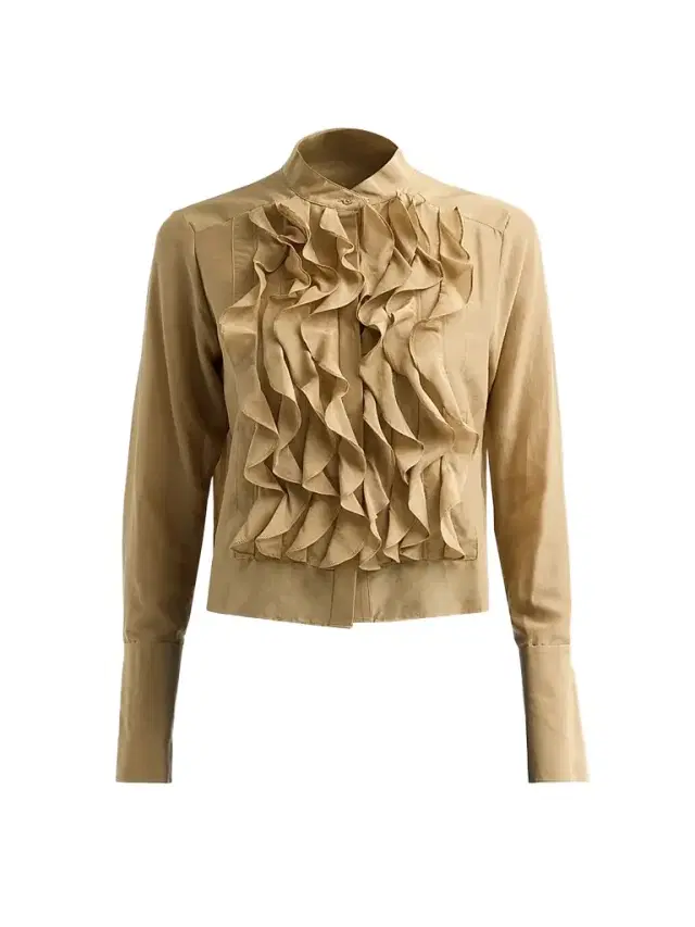 Women's Patti Ruffle Cotton-Silk Blouse