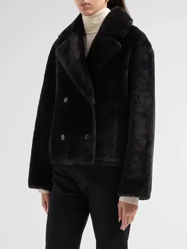 Yves Salomon Women's Shearling Double-Breasted Jacket | Thumbnail 4