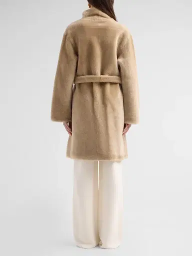 Yves Salomon Women's Shearling & Leather Reversible Coat | Thumbnail 3