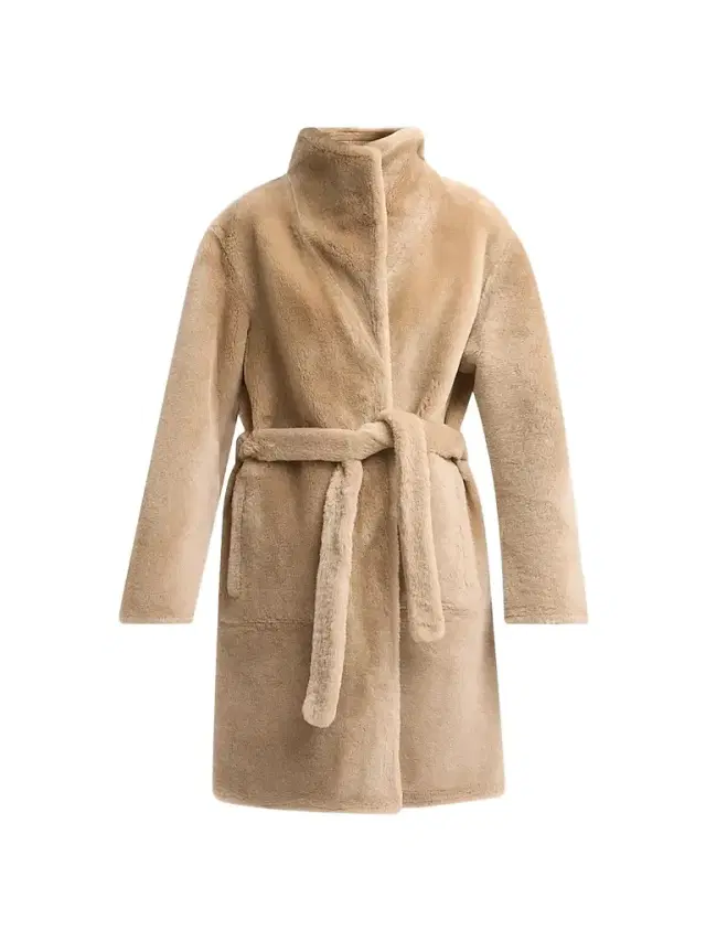 Women's Shearling & Leather Reversible Coat