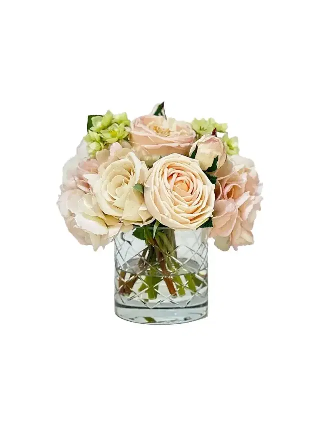 Winward Home Newness Faux Rose & Hydrangea Arrangement