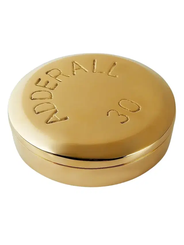 Jonathan Adler Brass Adderall Pill Box