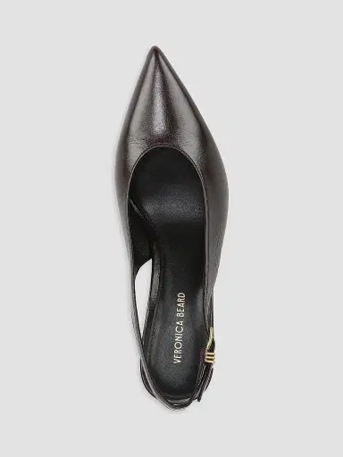 Veronica Beard Women's 70MM Leather Slingback Pumps | Thumbnail 4