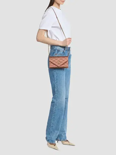 Saint Laurent Women's Paris Chain Wallet in Satin | Thumbnail 2