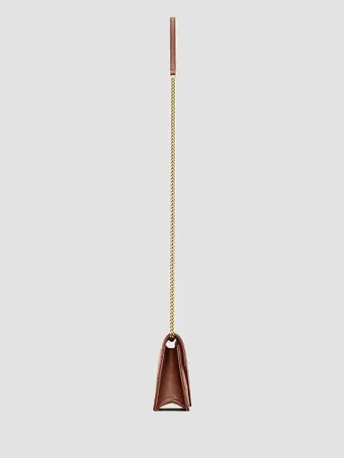 Saint Laurent Women's Paris Chain Wallet in Satin | Thumbnail 7