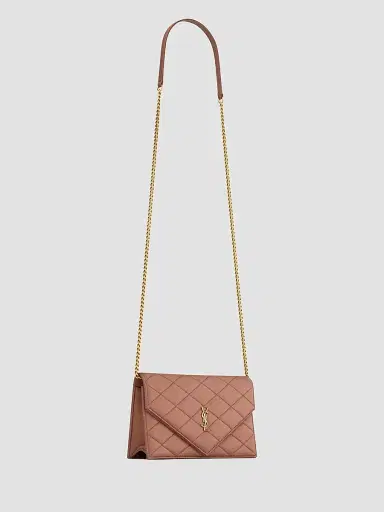 Saint Laurent Women's Paris Chain Wallet in Satin | Thumbnail 8
