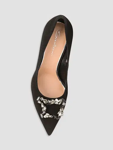 Santoni Women's Embellished 85MM Suede Pumps | Thumbnail 5 Santoni Women's Embellished 85MM Suede Pumps | Thumbnail 5