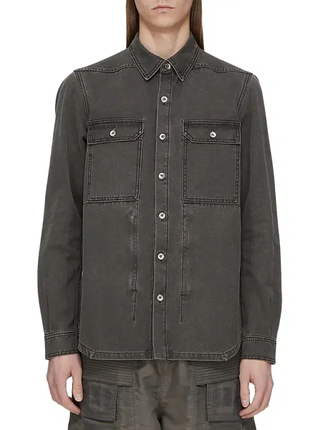 DRKSHDW by Rick Owens Men's Denim Fitted Outershirt