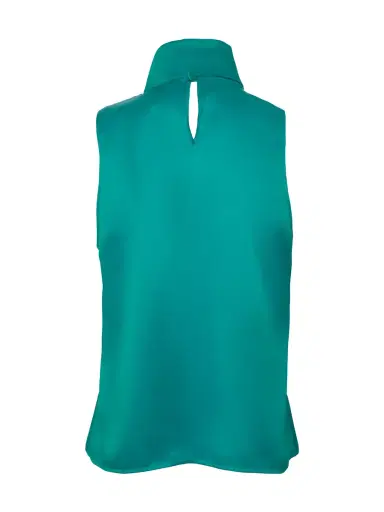 Loretta Caponi Diaspro Satin Tie-Neck Top | Thumbnail 2