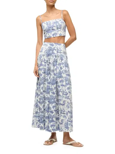 Staud Women's Procida Cotton Toile Maxi Skirt | Thumbnail 2