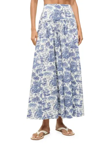 Staud Women's Procida Cotton Toile Maxi Skirt | Thumbnail 3