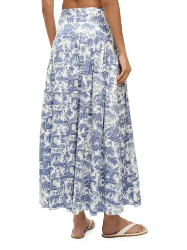 Staud Women's Procida Cotton Toile Maxi Skirt | Thumbnail 4