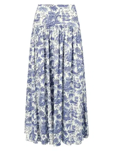 Staud Women's Procida Cotton Toile Maxi Skirt | Thumbnail 1