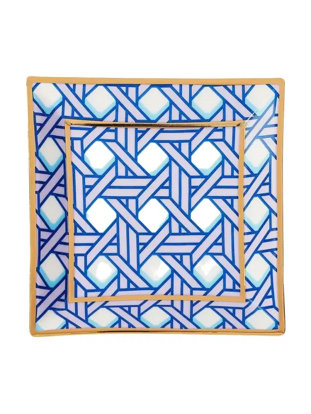 Jonathan Adler Basketweave Square Tray