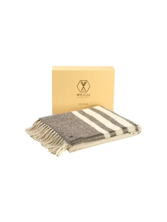 Weich Couture Alpaca Mullida Striped Alpaca Wool & Silk Blanket