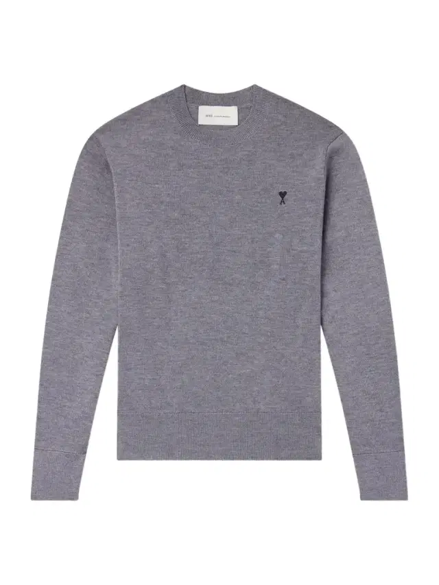 AMI PARIS ADC Logo-Embroidered Merino Wool Sweater - Men