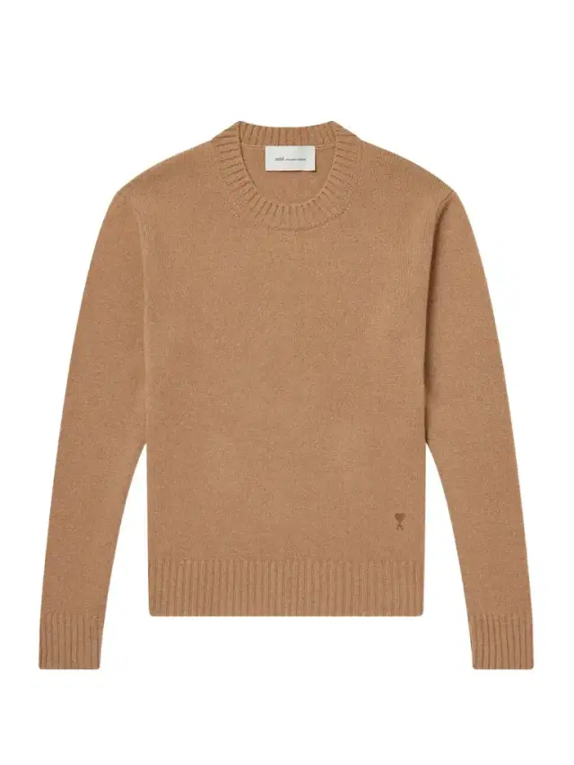 AMI PARIS Logo-Embroidered Cashmere and Wool-Blend Sweater - Men
