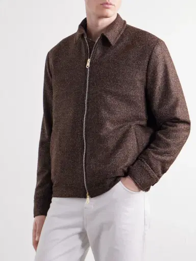 Paul Smith Wool-Blend Bouclé Blouson Jacket - Men | Thumbnail 3