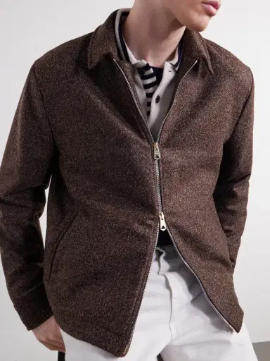 Paul Smith Wool-Blend Bouclé Blouson Jacket - Men | Thumbnail 5