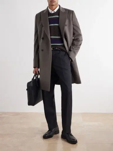 Paul Smith Double-Breasted Wool and Cashmere-Blend Coat - Men | Thumbnail 2