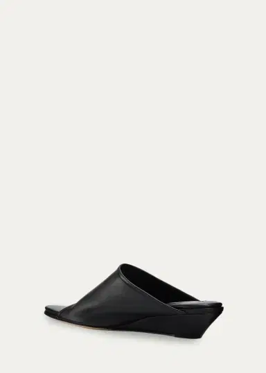 CHRISTEN 75mm Stretch Leather Wedge Mules | Thumbnail 4