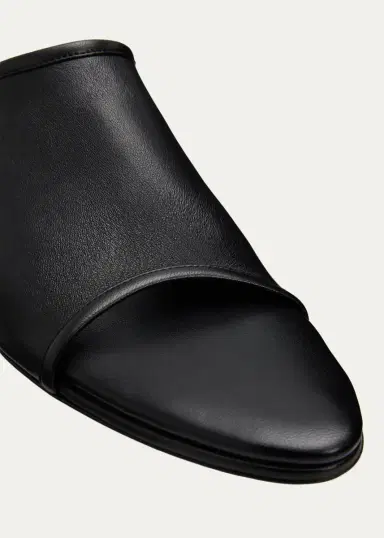 CHRISTEN 75mm Stretch Leather Wedge Mules | Thumbnail 5