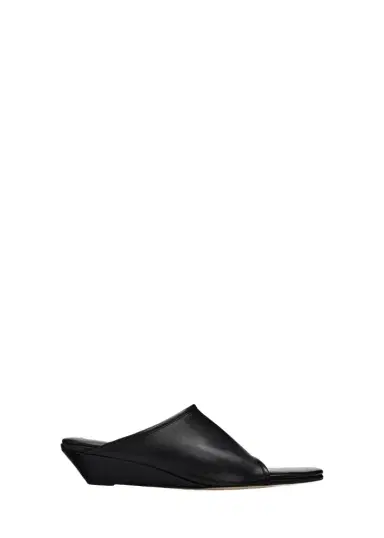 CHRISTEN 75mm Stretch Leather Wedge Mules | Thumbnail 1
