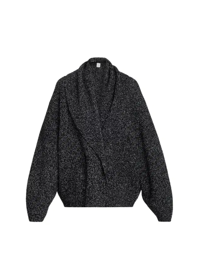 Oversized Shawl-Lapel Cardigan
