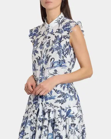 Erdem Floral Jacquard Button-Front Shirt | Thumbnail 4