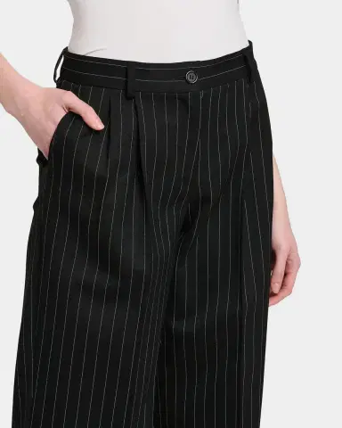 Dolce & Gabbana Pinstriped Virgin Wool-Cashmere Straight-Leg Pants | Thumbnail 4
